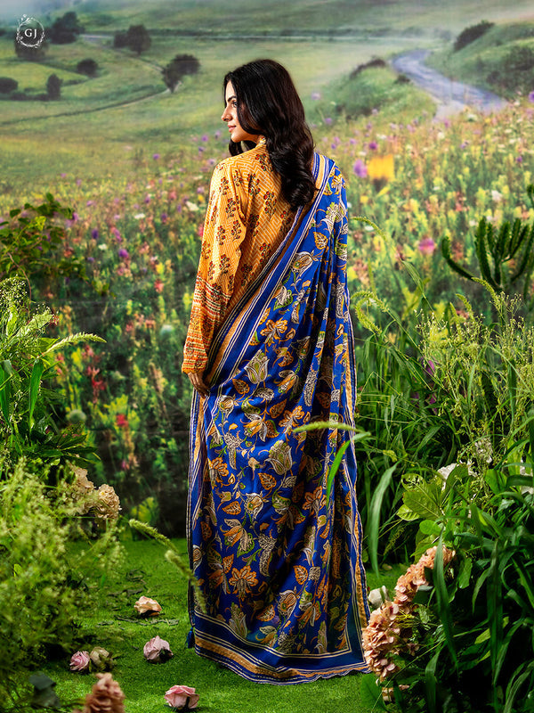 Three Pieces Printed Lawn.