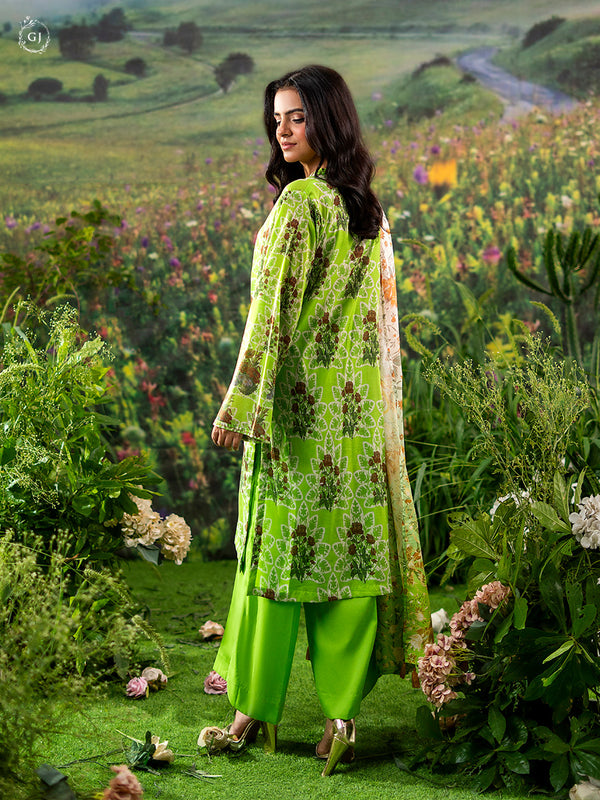 Three Pieces Printed Lawn.