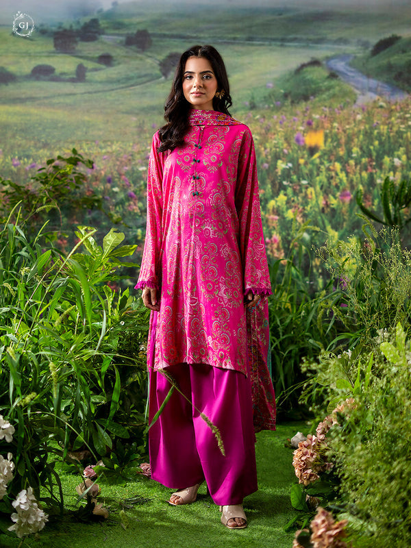 Three Pieces Printed Lawn.