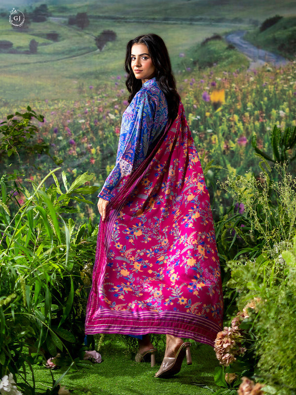Three Pieces Printed Lawn.