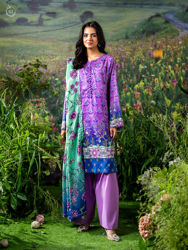 Three Pieces Printed Lawn.