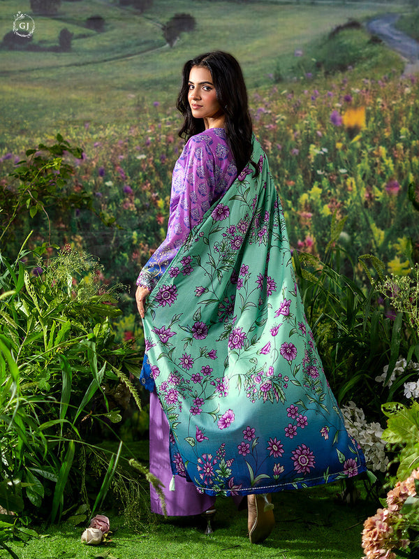 Three Pieces Printed Lawn.